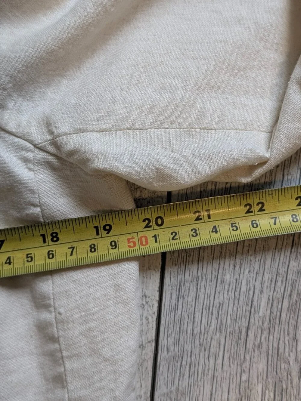 Rachel Zoe Cream Linen Cropped Utility Jacket Button Front Minimalist Chic M - Picture 10 of 12